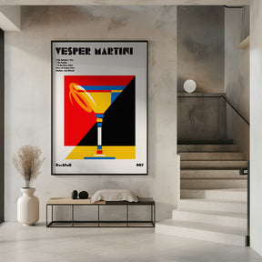 Vesper Martini Bauhaus Cocktail Poster