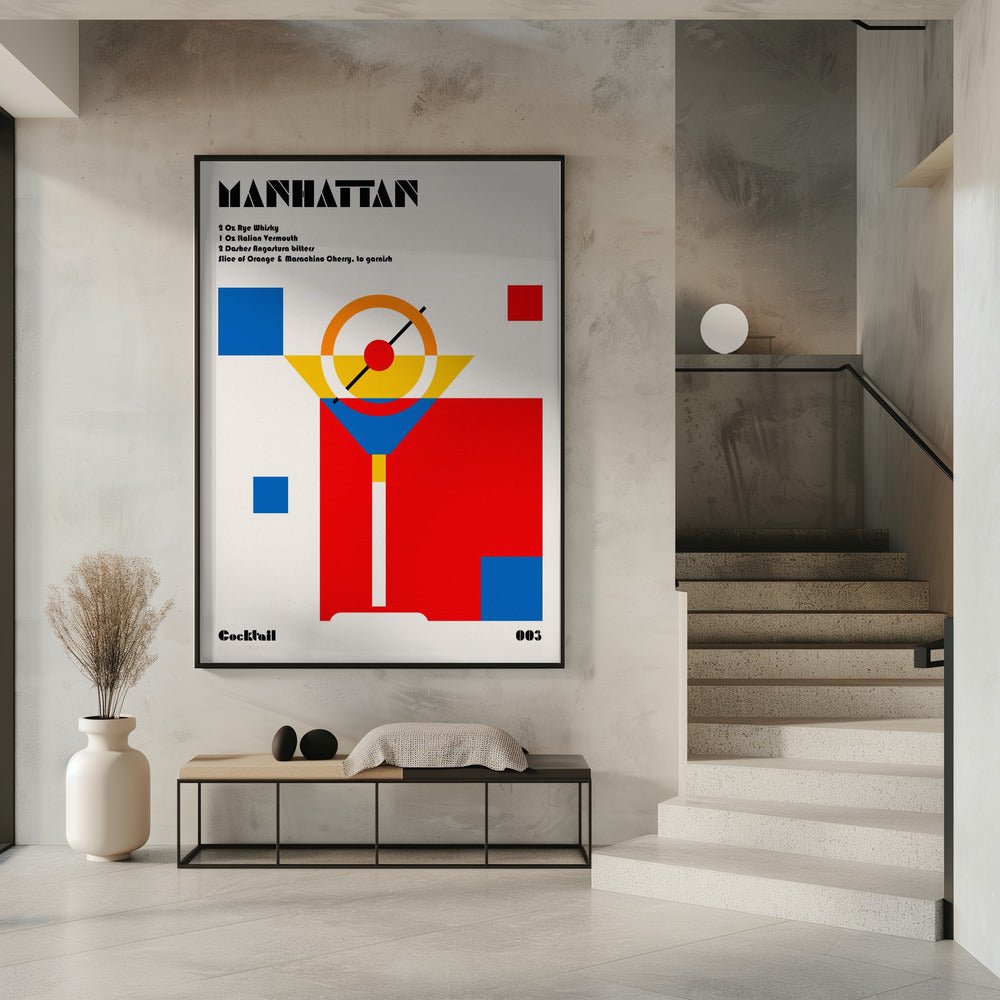 Manhattan Bauhaus Cocktail Poster