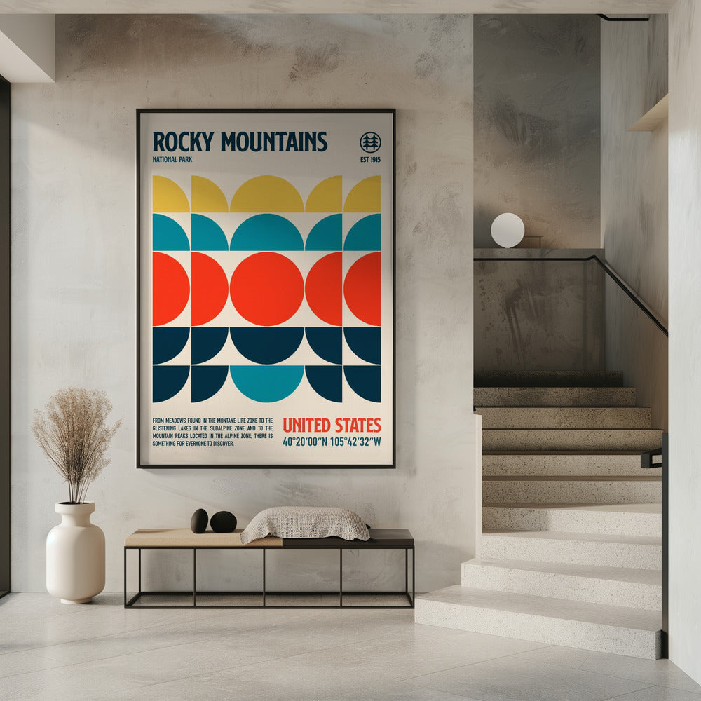 Rocky Mountains National Park Travel Poster Poster