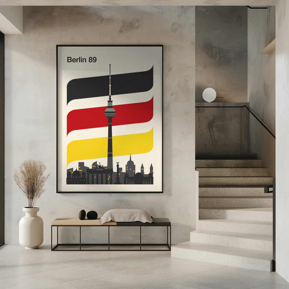 Berlin Retro Travel Print Poster