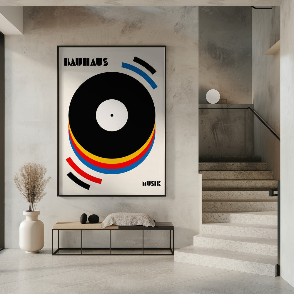 Bauhaus Musik Retro Illustration Poster