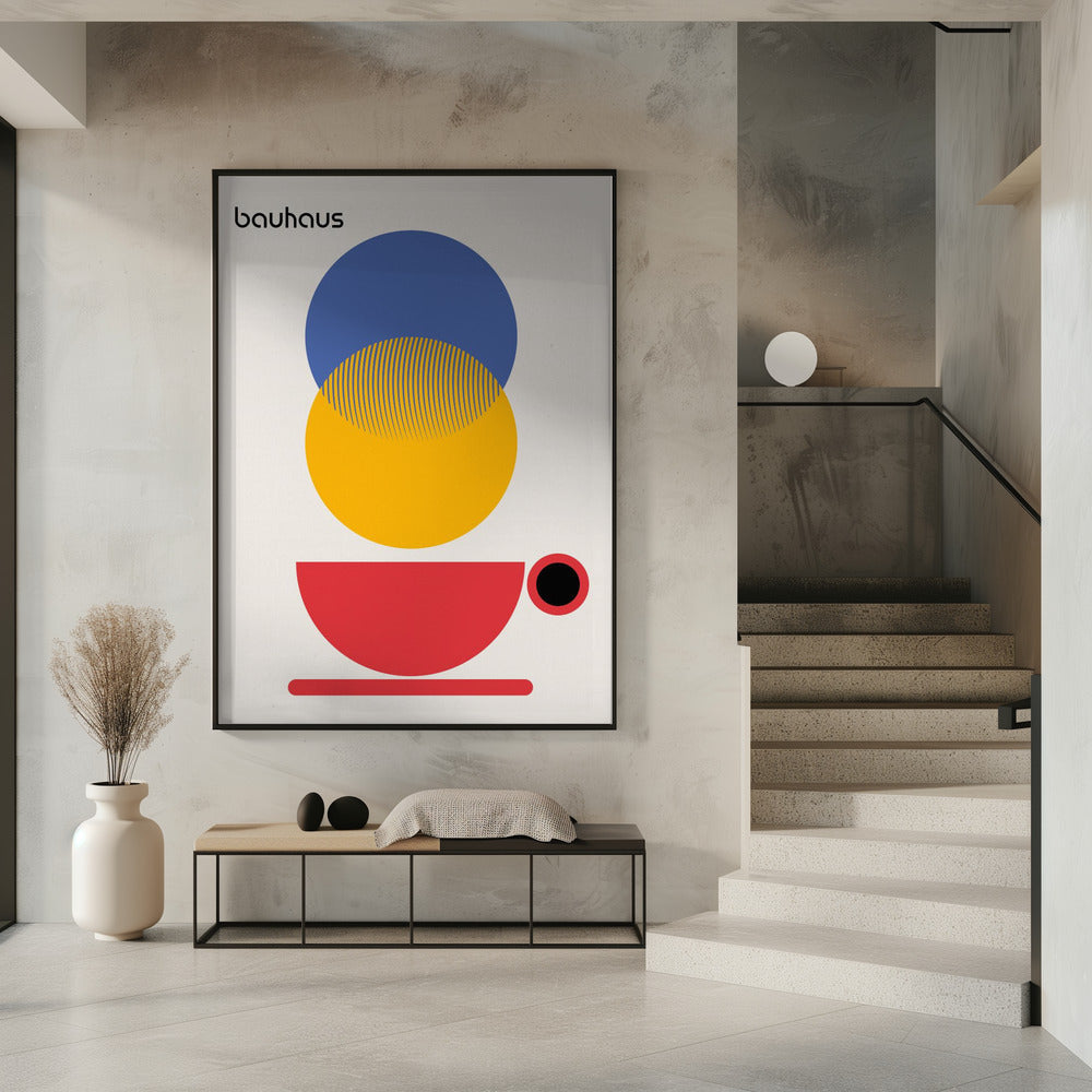 Bauhaus Coffee Abstract Poster