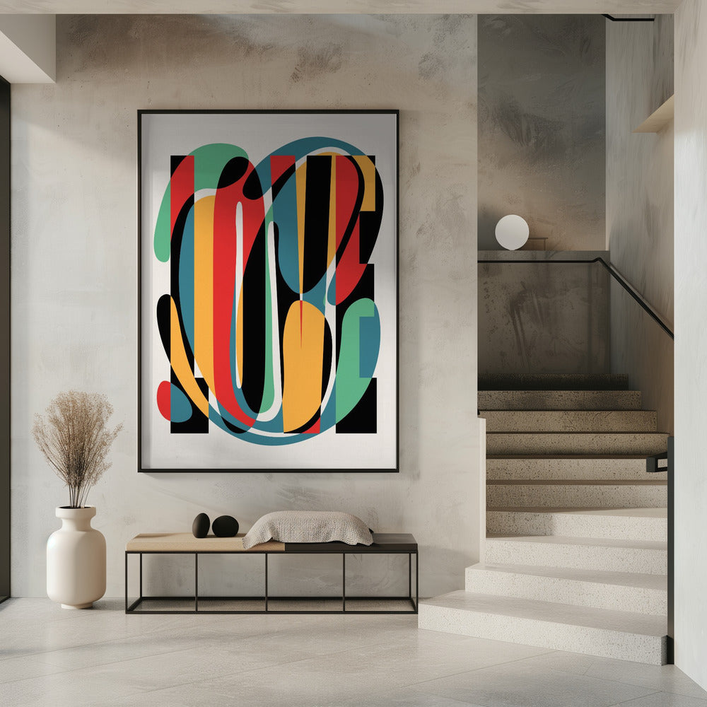 Love Abstract Design Poster