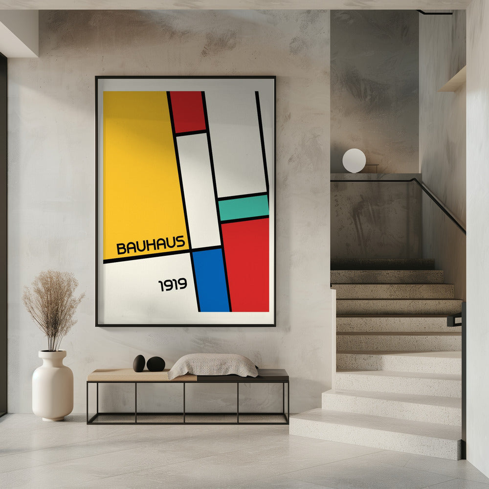 Bauhaus Geometric Design Retro Poster