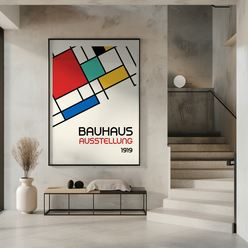 Bauhaus Geometric Design Retro Poster