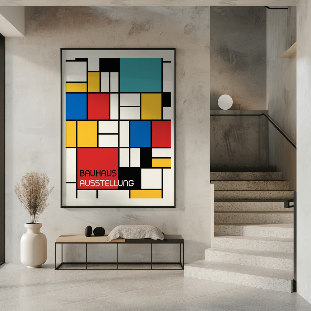 Bauhaus Geometric Design Retro Poster