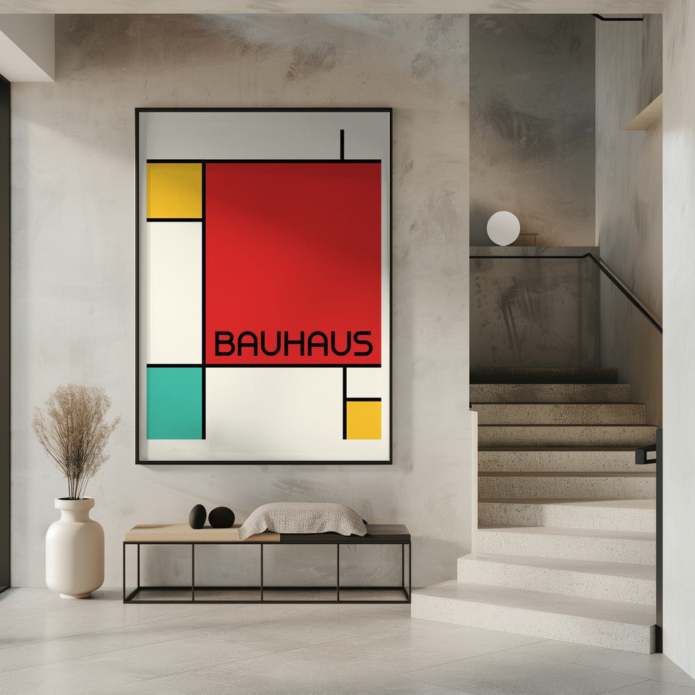 Bauhaus Geometric Design Retro Poster