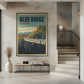 Blue Ridge Parkway Travel Print Poster