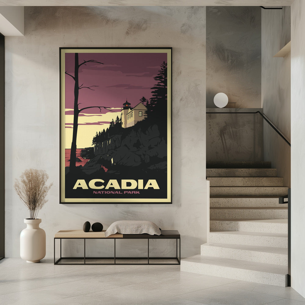 Acadia National Park Travel Print Poster