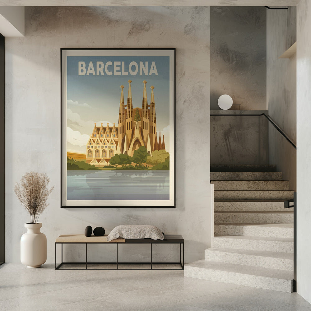 Barcelona Travel Print Poster