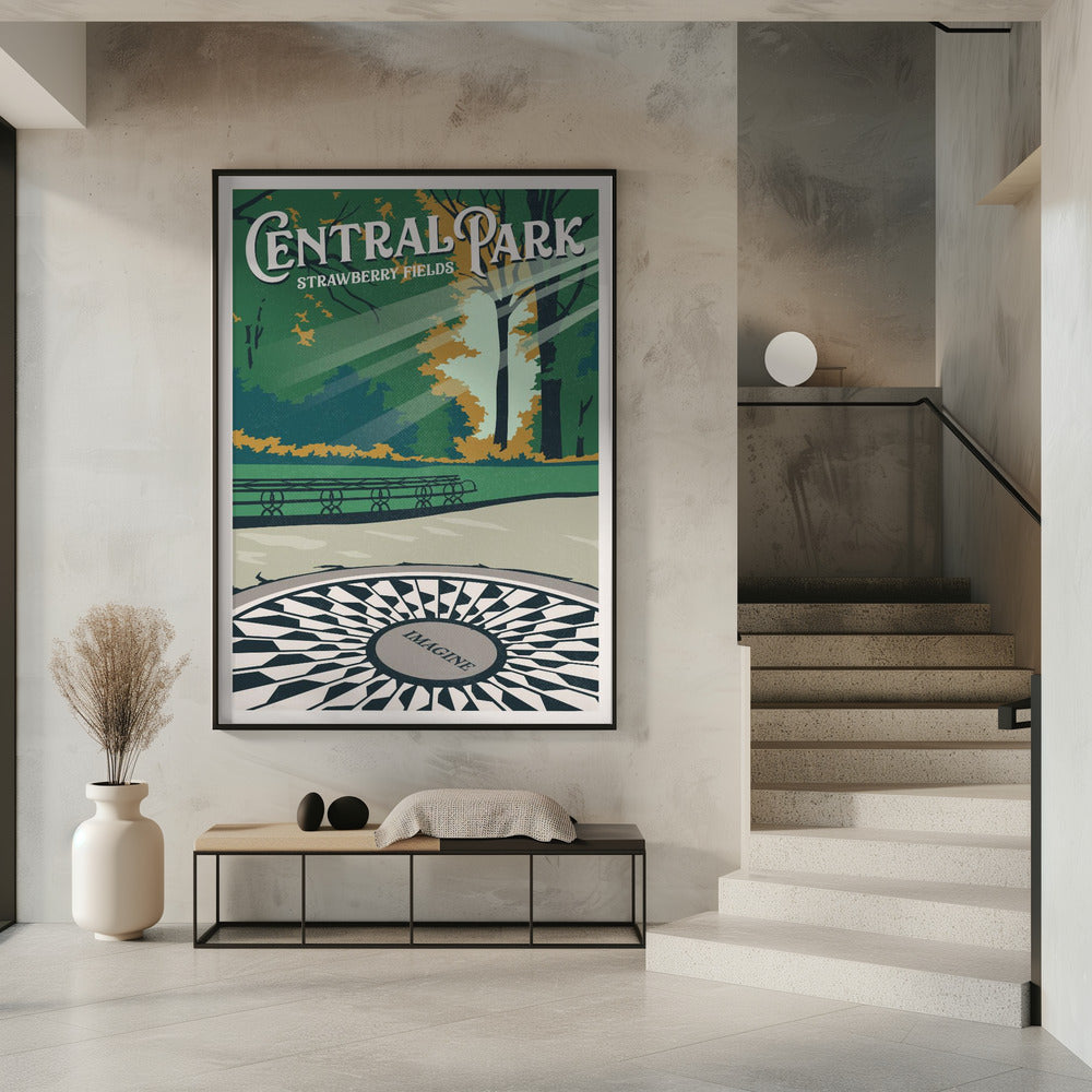 Central Park New York Travel Print Poster