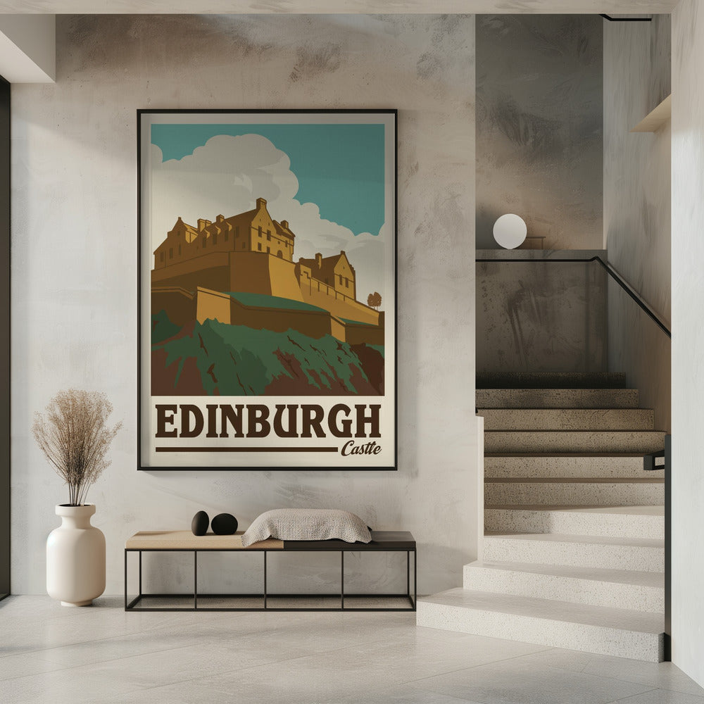 Edinburgh Castle Travel Print Poster