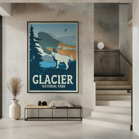 Glacier National Park Travel Print Poster