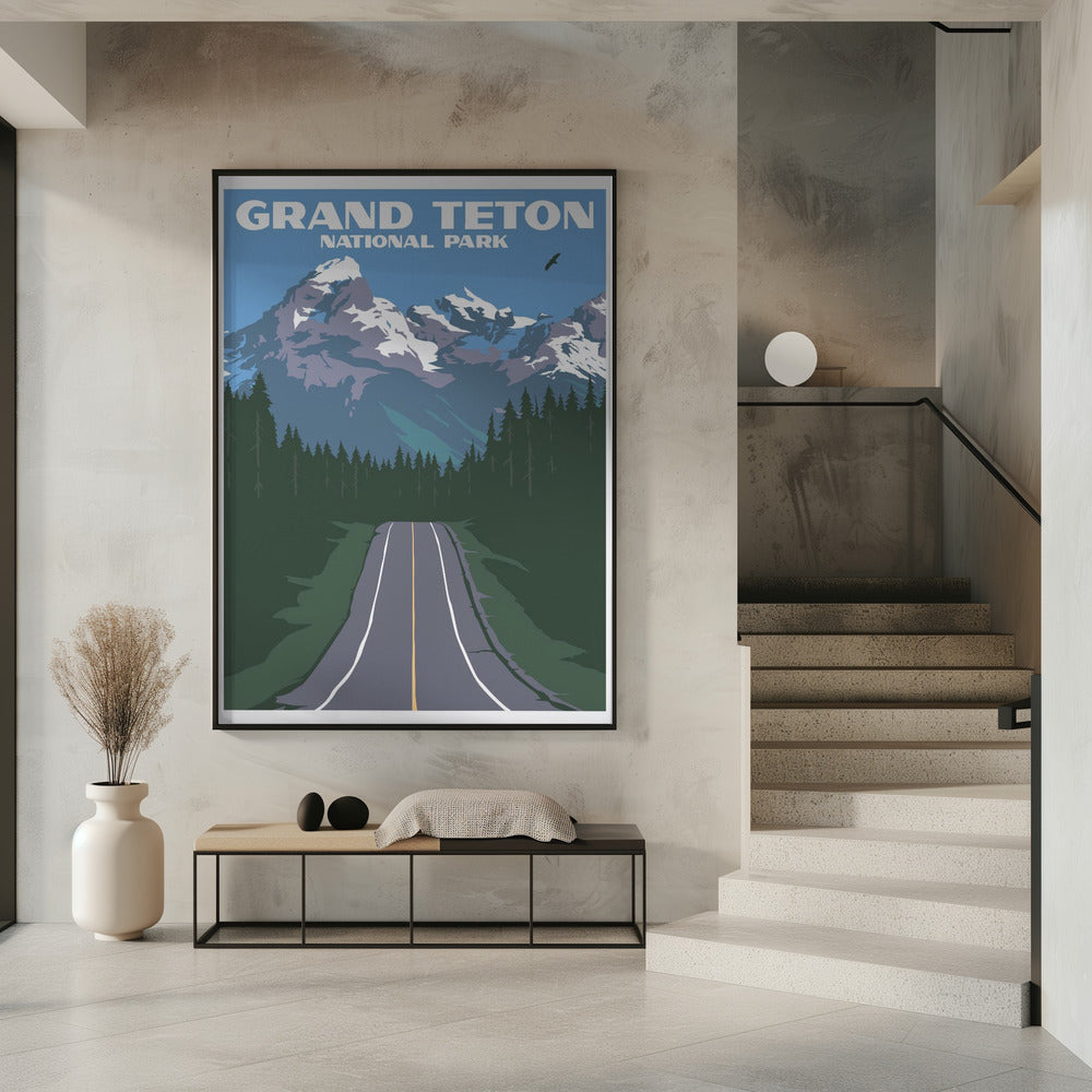 Grand Teton National Park Travel Print Poster