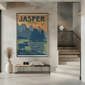 Jasper National Park Travel Print Poster