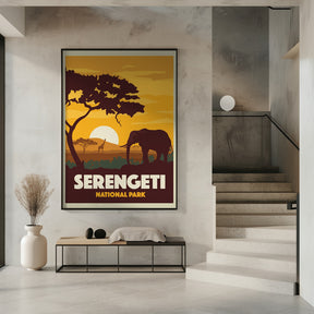 Serengeti National Park Travel Print Poster