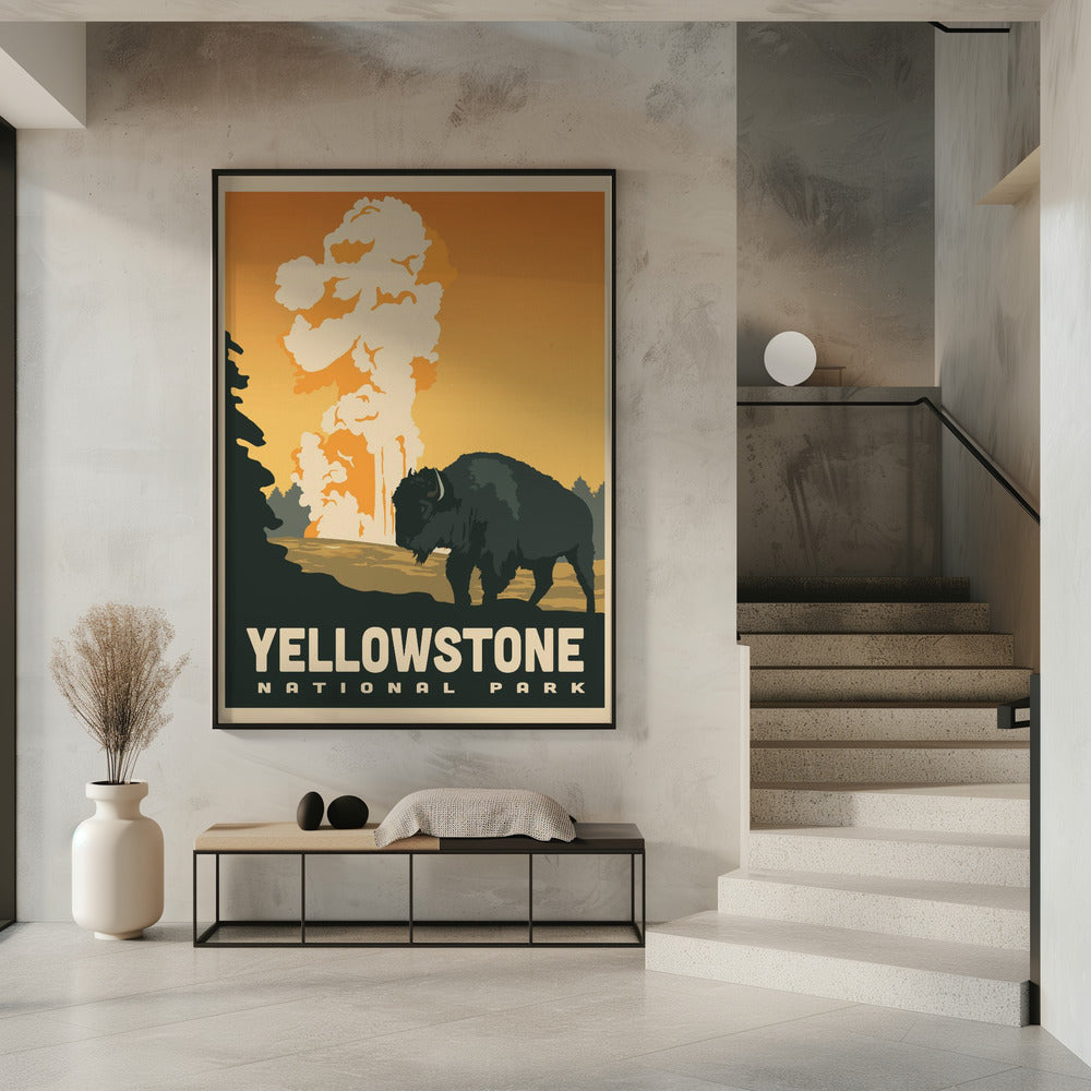 Yellowstone National Park Travel Print Poster