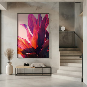 Fuchsia Leaves II Poster