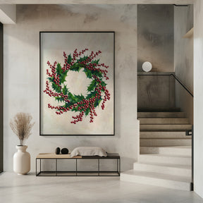 Holly wreath Poster