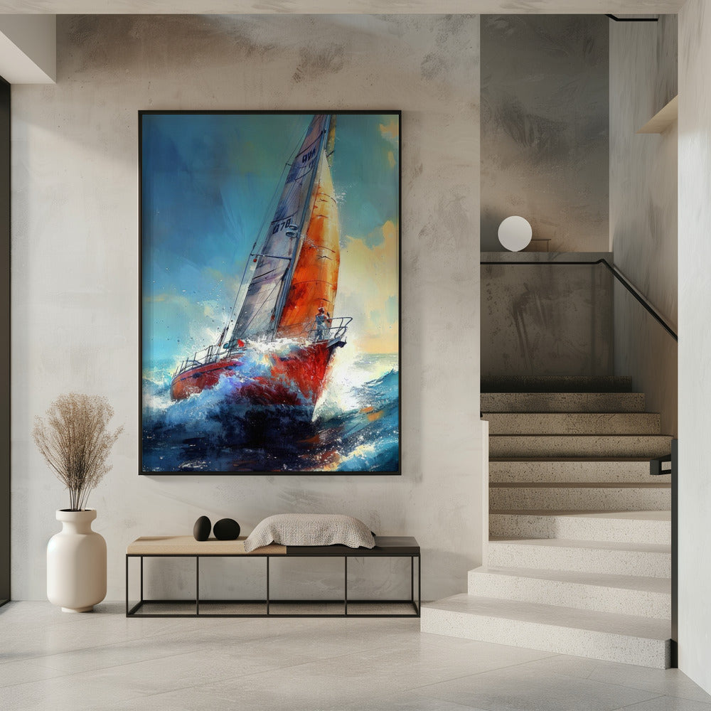 Yacht racing sport art 30 Poster