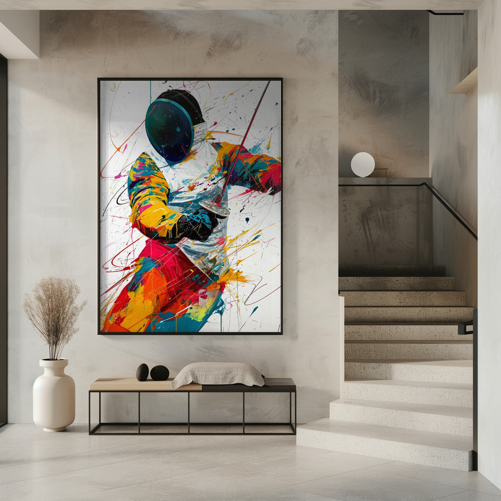 Fencing sport art #fencing #sport Poster