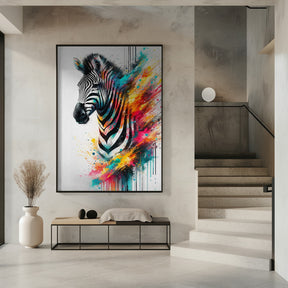 Colorful Zebra Poster