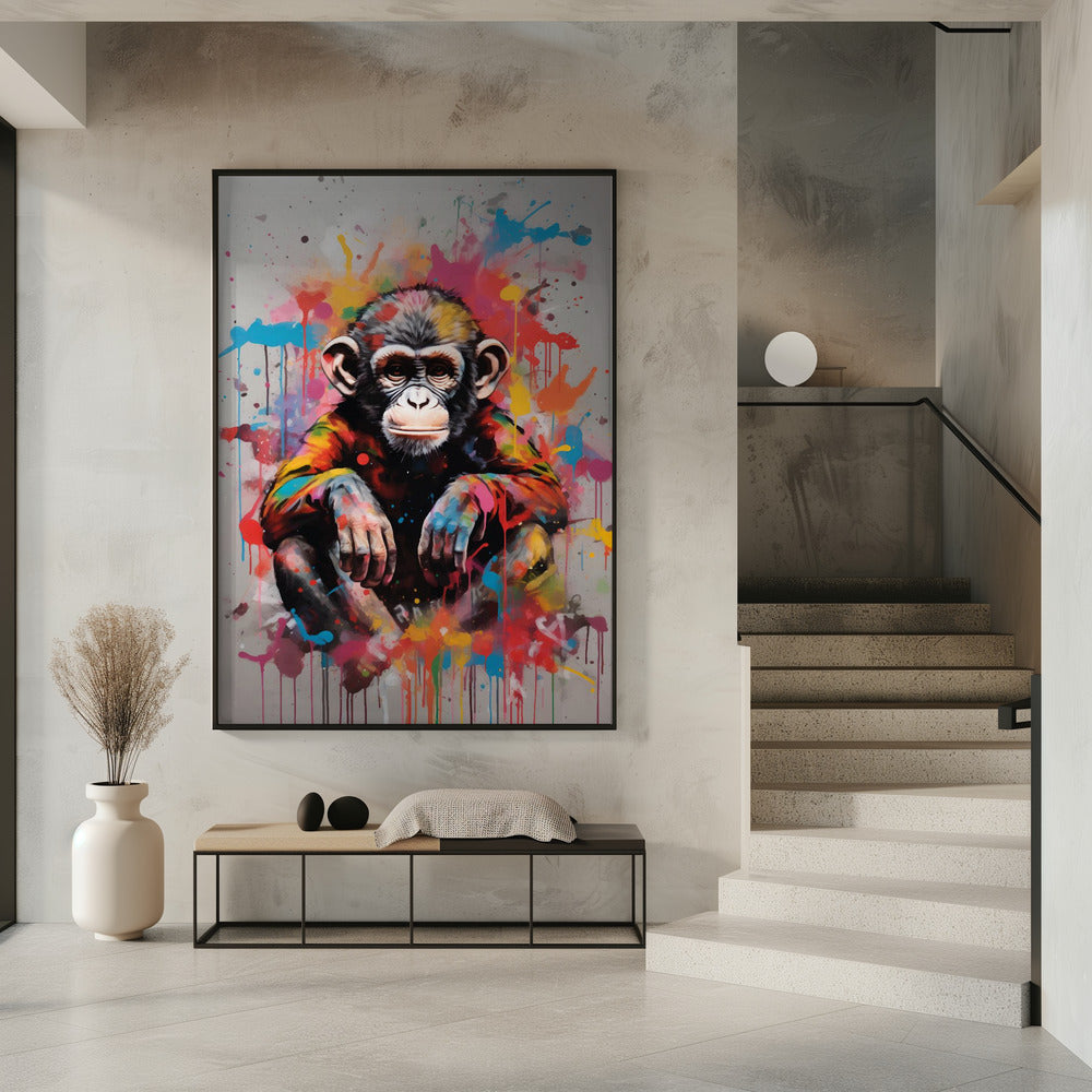 Monkey Pop Art Poster