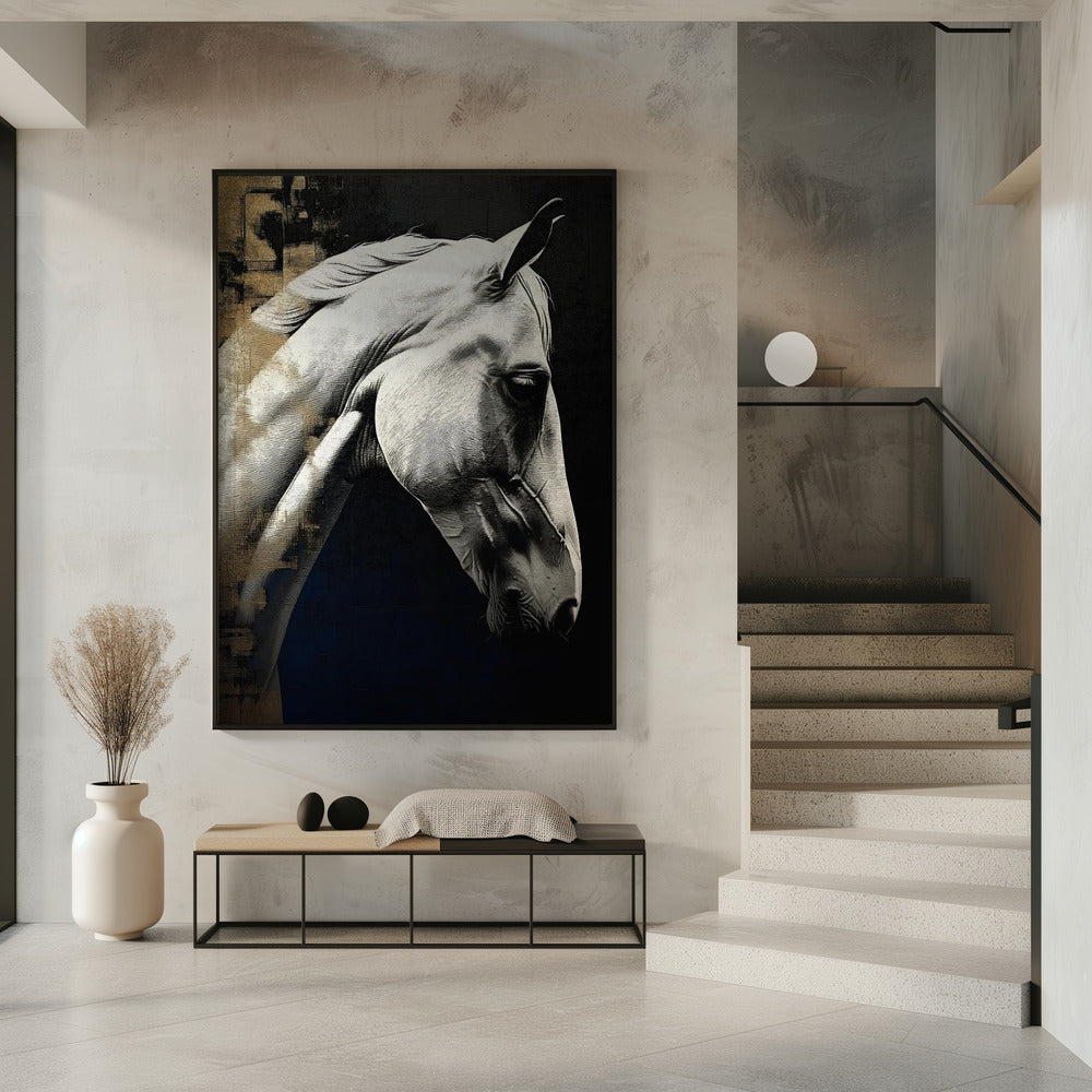 White horse Poster