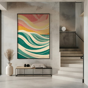 Abstract Sea Waves Poster