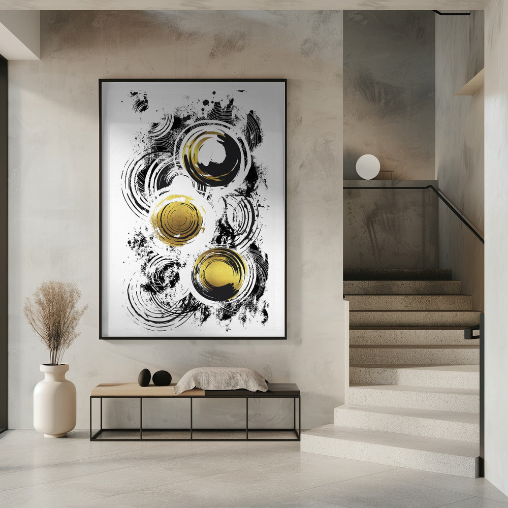 ABSTRACT ART Raving Circles Poster