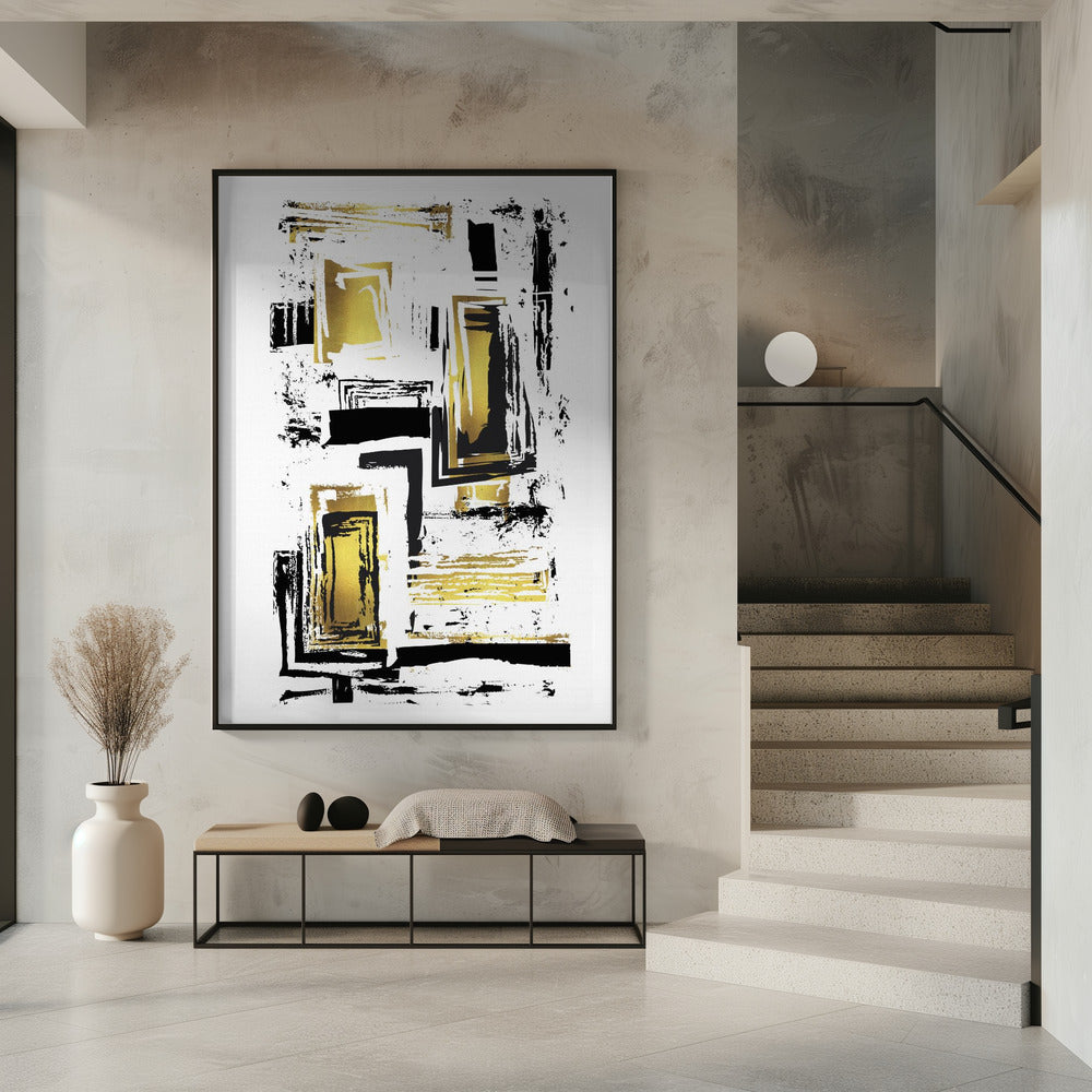 ABSTRACT ART Edgy Structures Poster