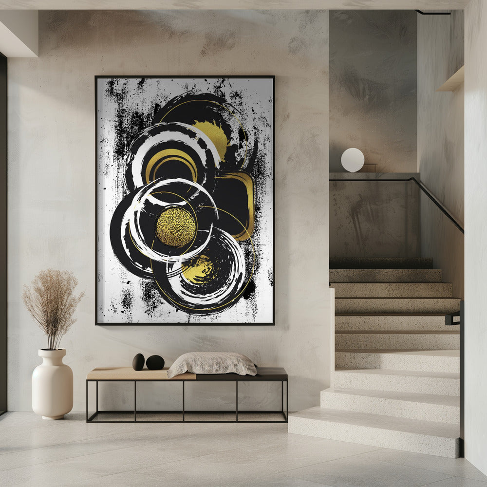 ABSTRACT ART Solid shapes Poster