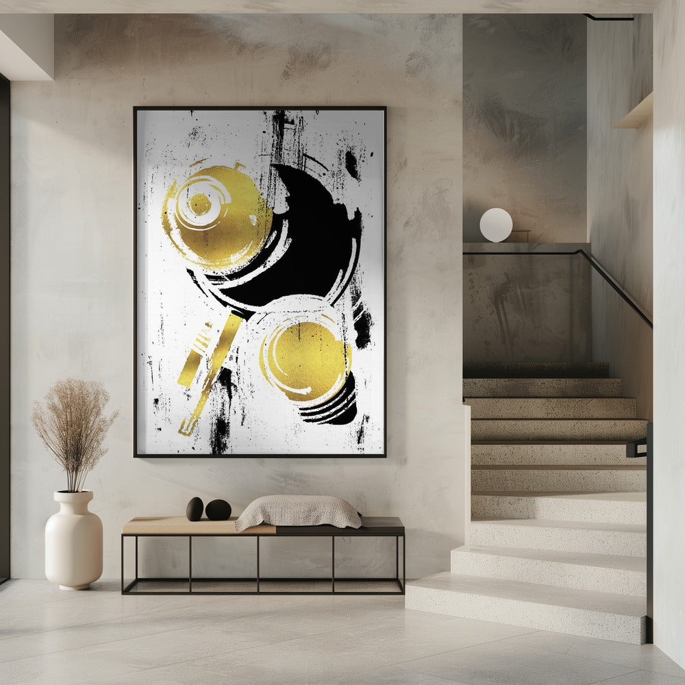 ABSTRACT ART Flying spheres Poster