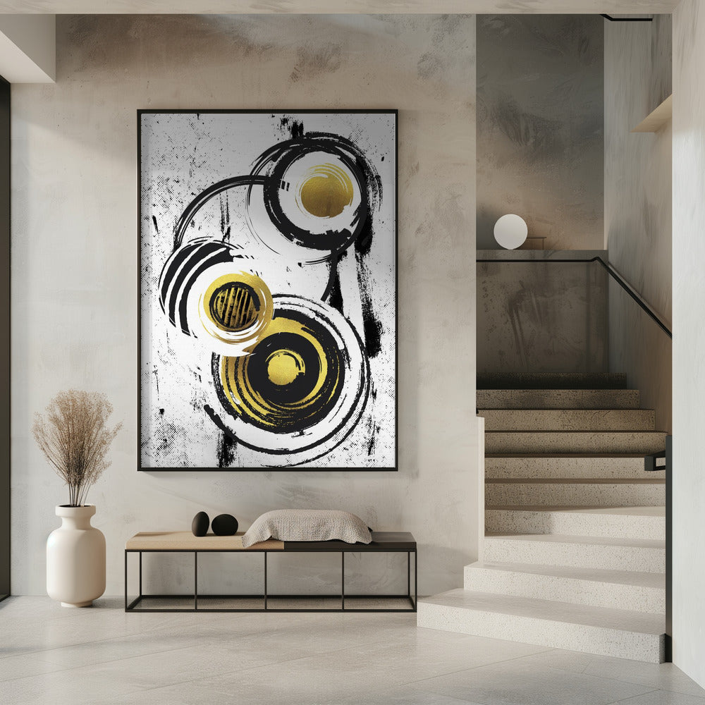 ABSTRACT ART Rotating circles Poster
