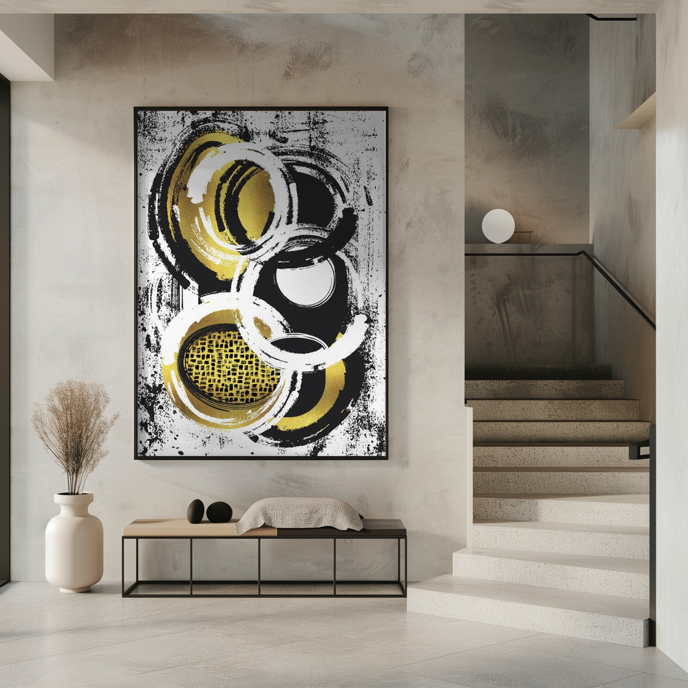 Abstract Painting No. 2 | gold Poster