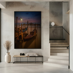 VENICE Gondolas during Blue Hour Poster