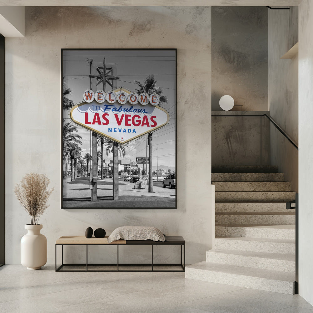 LAS VEGAS Sign - colorkey Poster