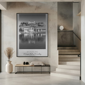 In focus: WUERZBURG Main Riverside and Fortress Marienberg Poster