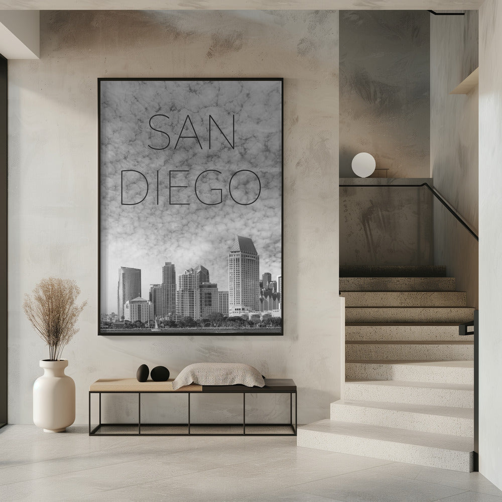 SAN DIEGO Skyline | Text Poster