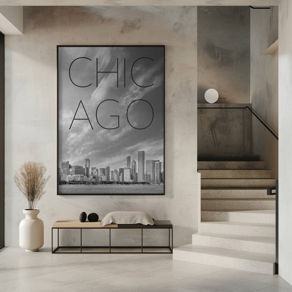 CHICAGO Skyline | Text Poster