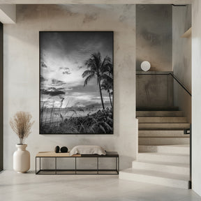 BONITA BEACH Evening mood | monochrome Poster