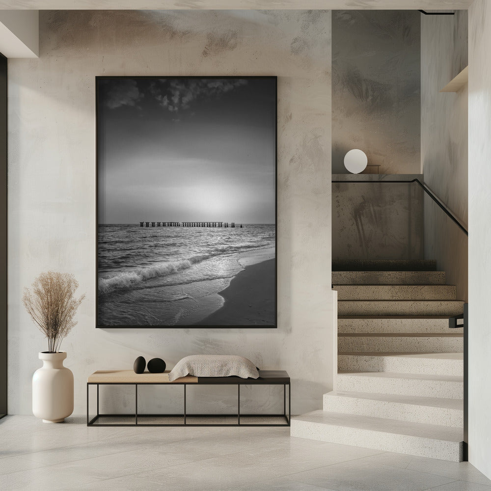 Gasparilla Island - Monochrome coastal impression Poster