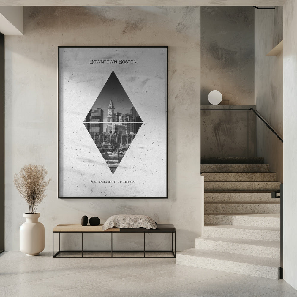 Coordinates BOSTON Downtown Poster