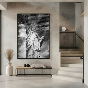 Modern Art STATUE OF LIBERTY | monochrome Poster