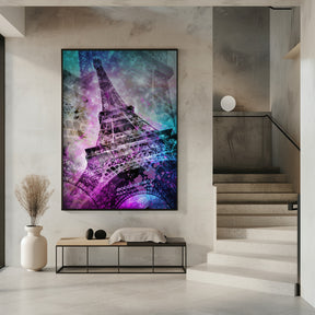 Pop Art Eiffel Tower Poster