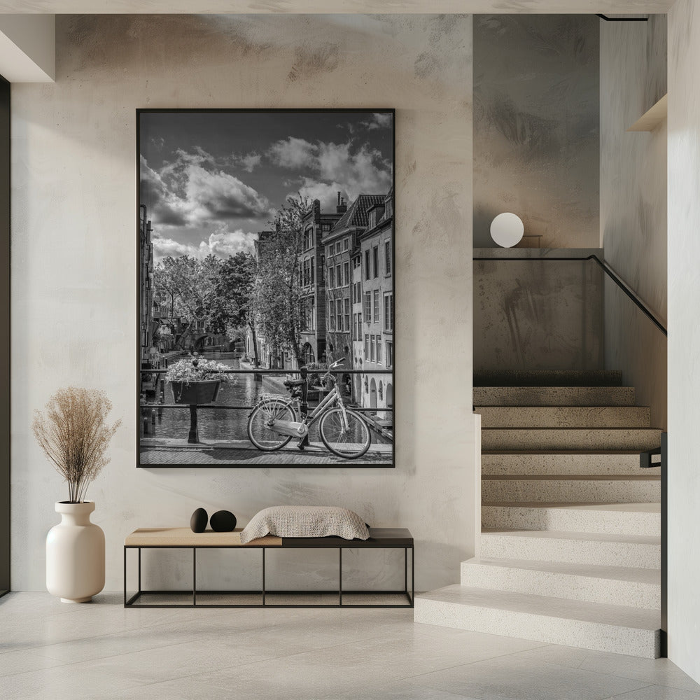 UTRECHT Oudegracht with view in southern direction | Monochrome Poster