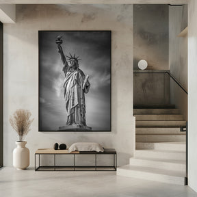 NEW YORK CITY Monochrome Statue of Liberty Poster