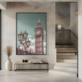 LONDON Elizabeth Tower | urban vintage style Poster