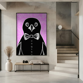 Penguin with bow tie Poster