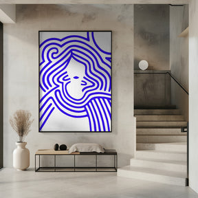 Berit in cobalt blue Poster